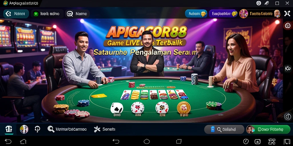 Screenshot menunjukkan gameplay seru di APIGACOR88 Live Casino.