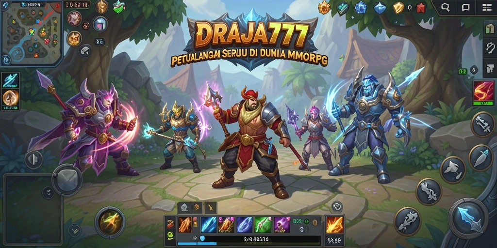 Screenshot DRAJA777 menampilkan aksi seru dalam dunia MMORPG.