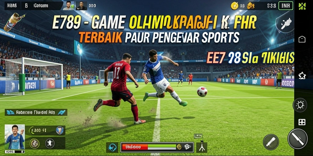Tampilan gameplay mendebarkan di EE789 yang menunjukkan aksi olahraga.