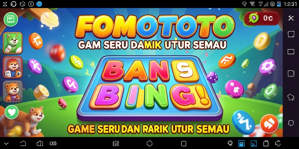 Tampilan gameplay seru FOMOTOTO saat bermain Bingo dengan teman.