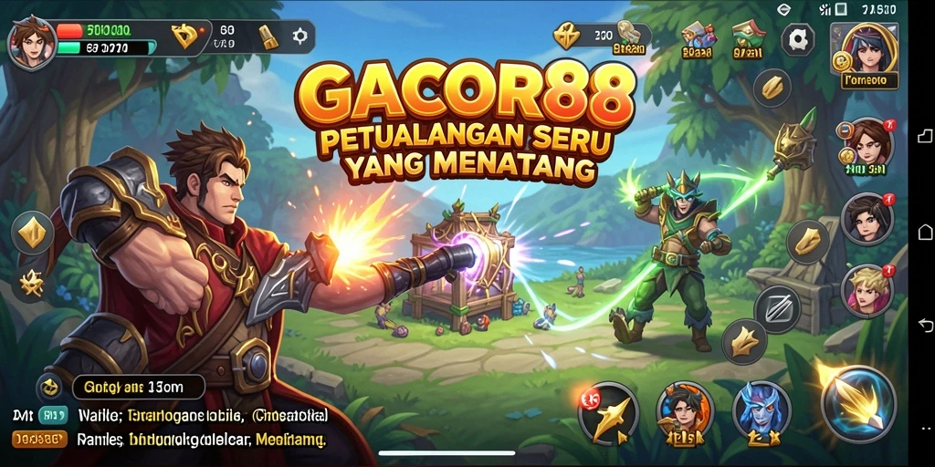 Screenshot gameplay GACOR88 menunjukkan aksi petualangan yang seru dan mendebarkan.
