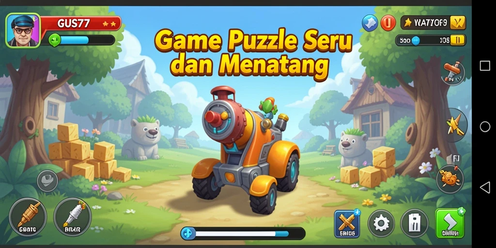 Tampilan gameplay GUS77 dengan teka-teki yang menantang dan interaktif.