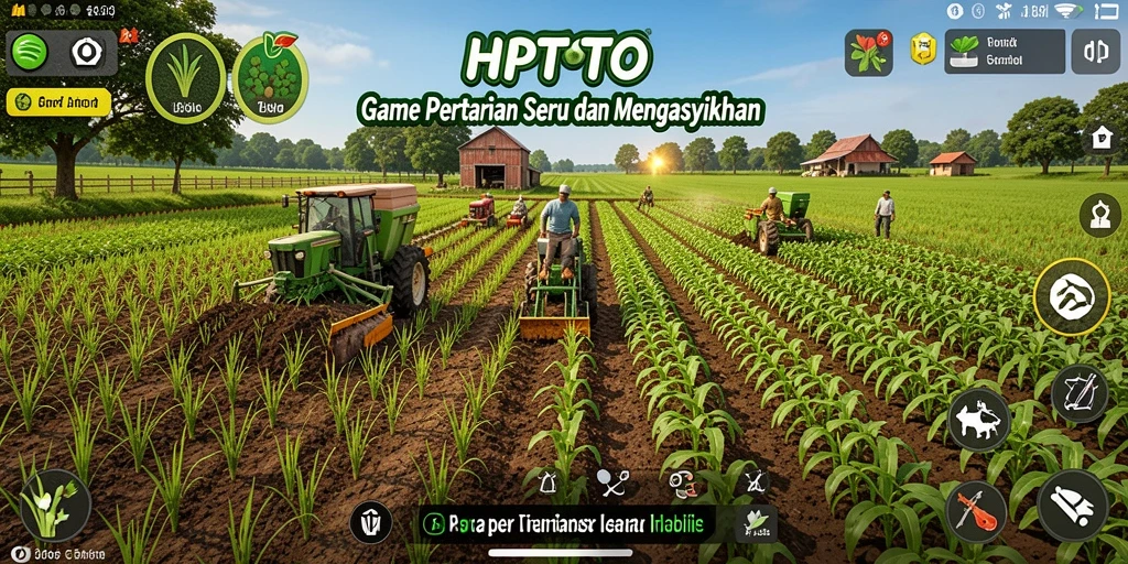 Tampilan gameplay HPTOTO dengan fitur pertanian yang menarik.
