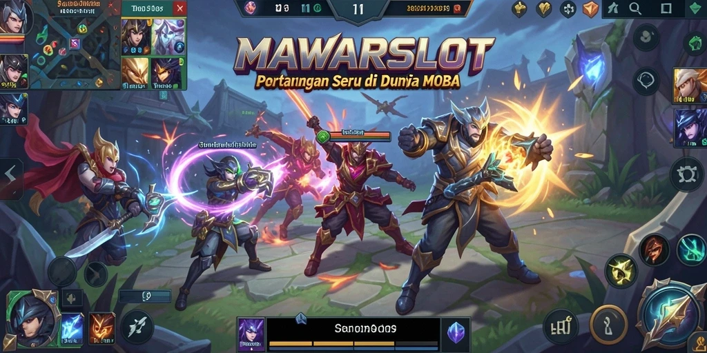Tangkapan layar gameplay seru MOBA di MAWARSLOT