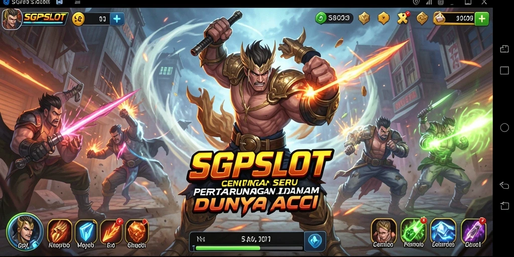 Screenshot SGPSLOT menunjukkan pertempuran yang mendebarkan di arena aksi.