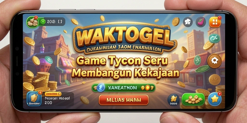 Tangkapan layar utama WAKTOGEL menampilkan gameplay Tycoon yang mendebarkan.